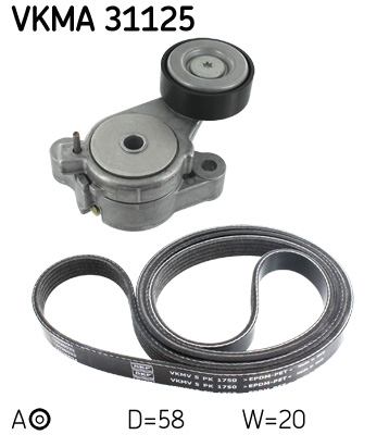 Keilrippenriemensatz SKF VKMA31125