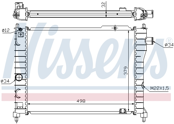 Kühler, Motorkühlung NISSENS 63062A