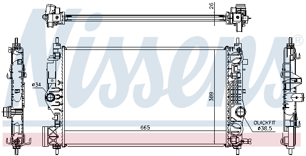 Kühler, Motorkühlung NISSENS 630764