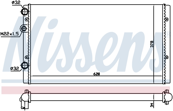 Kühler, Motorkühlung NISSENS 65233A