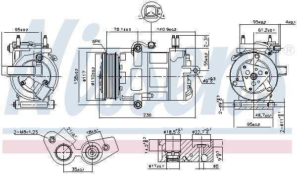 Kompressor, Klimaanlage NISSENS 890217