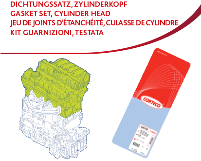 Dichtungssatz, Zylinderkopf CORTECO 417862P