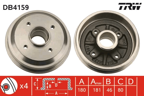 Bremstrommel TRW DB4159