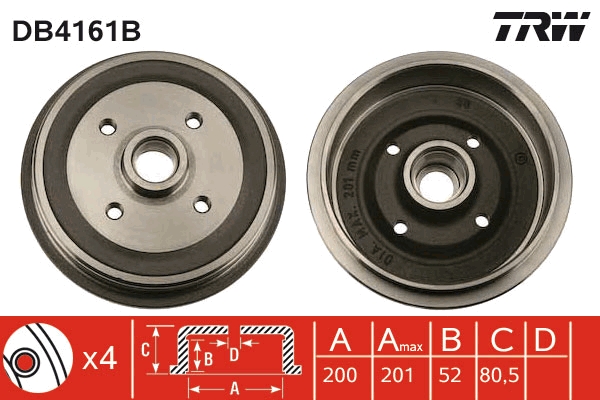 Bremstrommel TRW DB4161B
