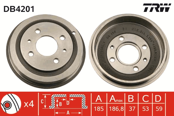 Bremstrommel TRW DB4201