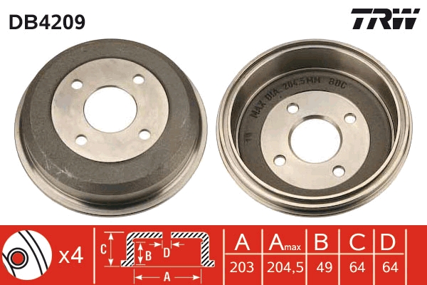 Bremstrommel TRW DB4209