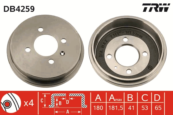 Bremstrommel TRW DB4259