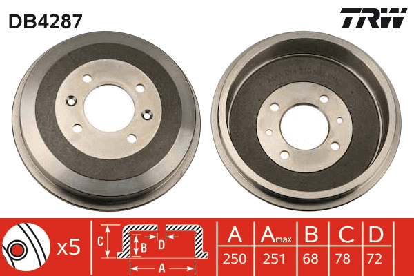 Bremstrommel TRW DB4287
