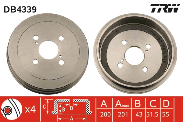 Bremstrommel TRW DB4339