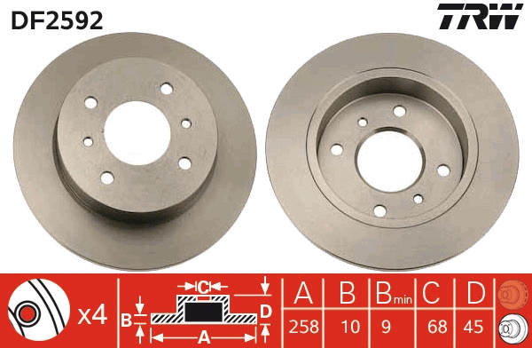 Bremsscheibe TRW DF2592