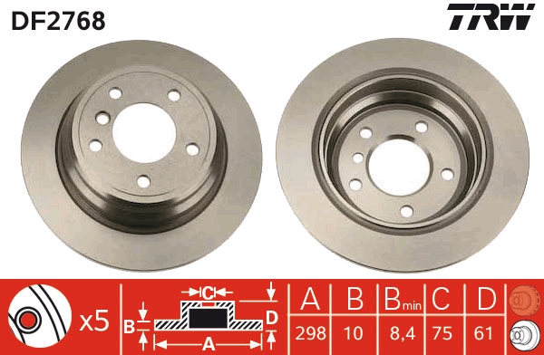 Bremsscheibe TRW DF2768