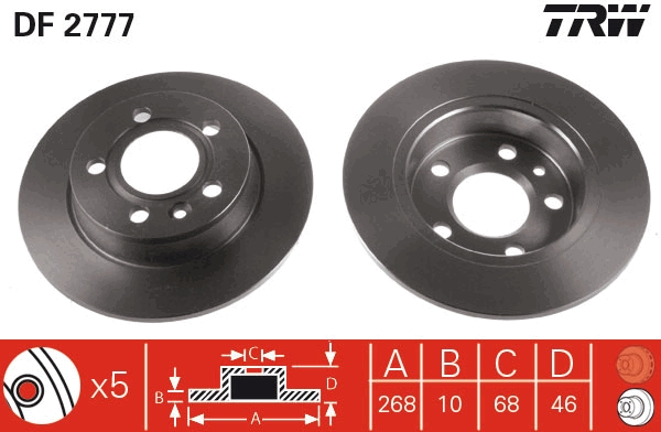 Bremsscheibe TRW DF2777