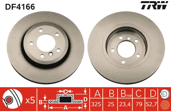 Bremsscheibe TRW DF4166