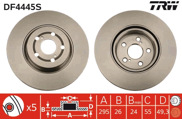 Bremsscheibe TRW DF4445S