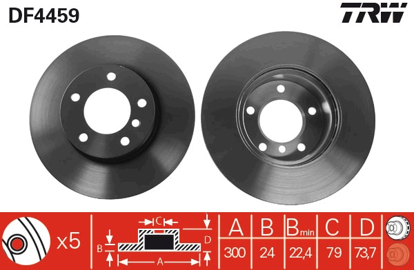 Bremsscheibe TRW DF4459