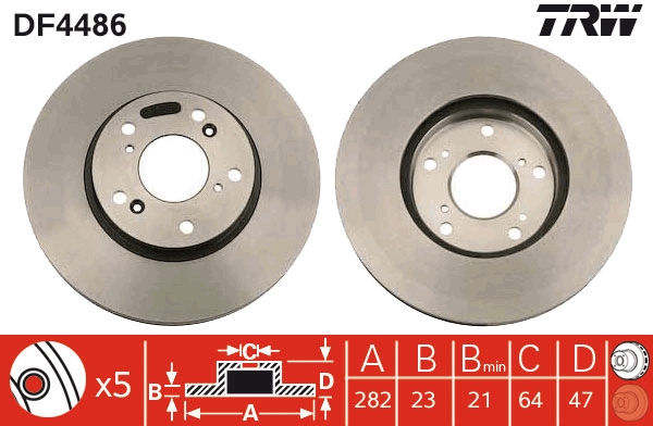 Bremsscheibe TRW DF4486