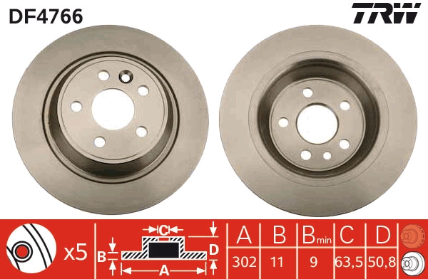 Bremsscheibe TRW DF4766