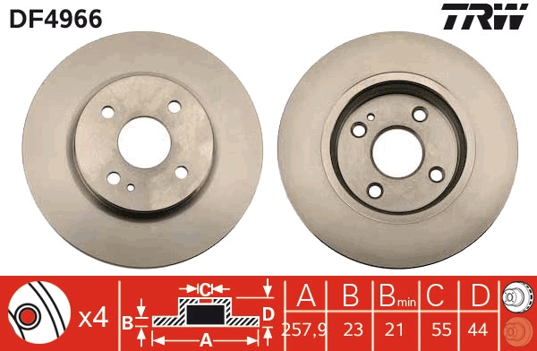 Bremsscheibe TRW DF4966