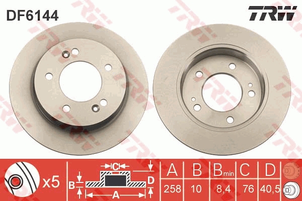 Bremsscheibe TRW DF6144
