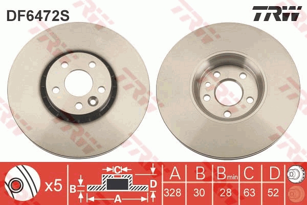 Bremsscheibe TRW DF6472S