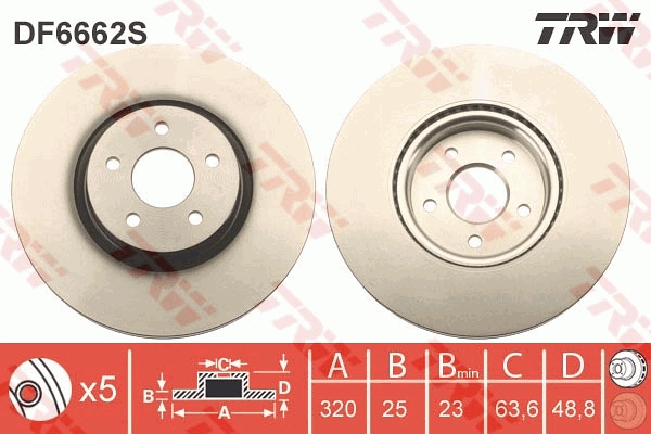 Bremsscheibe TRW DF6662S