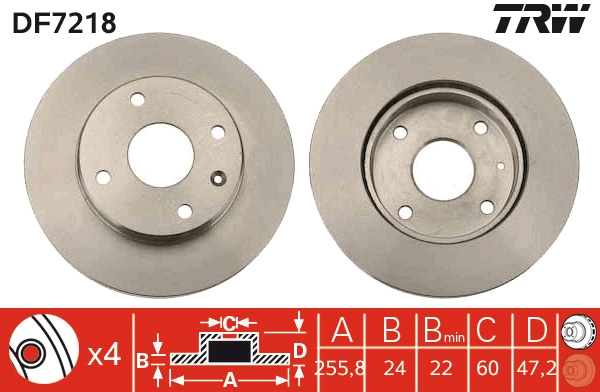 Bremsscheibe TRW DF7218
