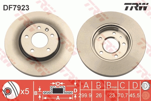 Bremsscheibe TRW DF7923