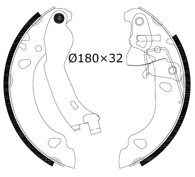 Bremsbackensatz Omnicraft 2255728