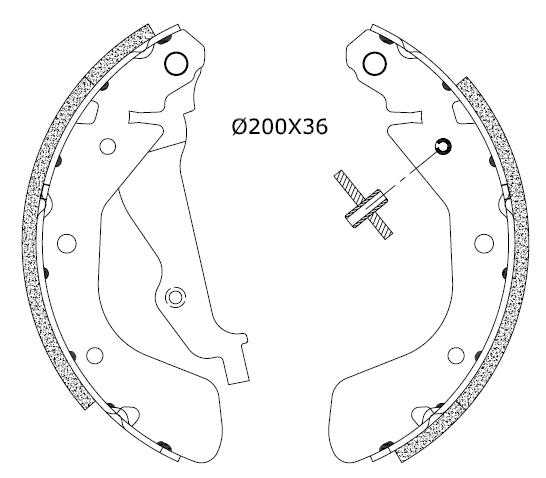Bremsbackensatz Omnicraft 2255776