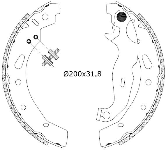 Bremsbackensatz Omnicraft 2255885