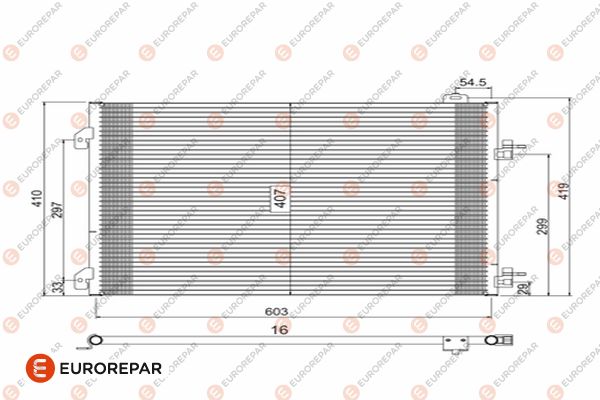 Kondensator, Klimaanlage EUROREPAR 1610159180