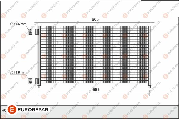 Kondensator, Klimaanlage EUROREPAR 1610159780