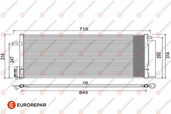 Kondensator, Klimaanlage EUROREPAR 1610160280