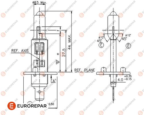 Glühlampe, Fernscheinwerfer EUROREPAR 1616430880