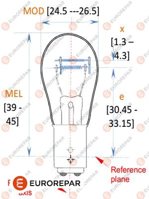 Glühlampe, Brems-/Schlusslicht EUROREPAR 1616431380