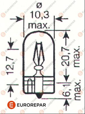 Glühlampe, Park-/Positionsleuchte EUROREPAR 1616431580