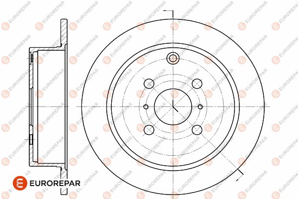 Bremsscheibe EUROREPAR 1642768380