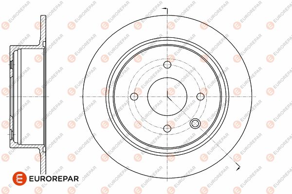 Bremsscheibe EUROREPAR 1642781480