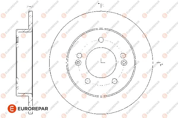 Bremsscheibe EUROREPAR 1667865780