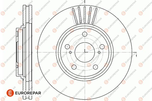 Bremsscheibe EUROREPAR 1667867780