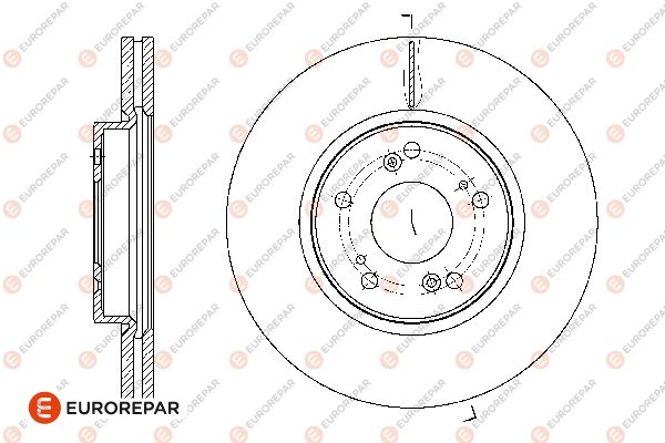 Bremsscheibe EUROREPAR 1667868080