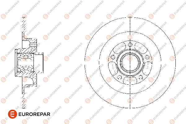 Bremsscheibe EUROREPAR 1676011280