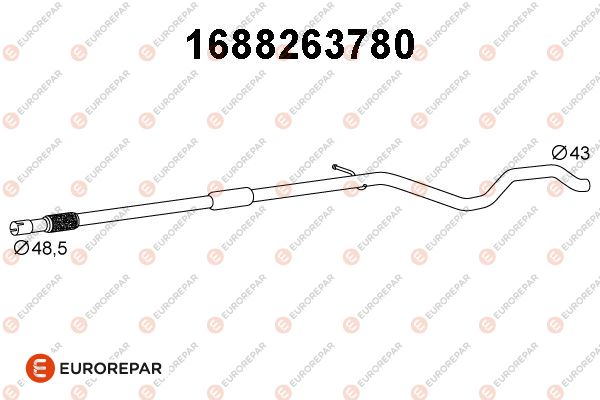 Mittelschalldämpfer EUROREPAR 1688263780