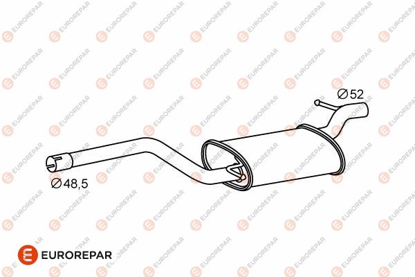 Mittelschalldämpfer EUROREPAR E12899E