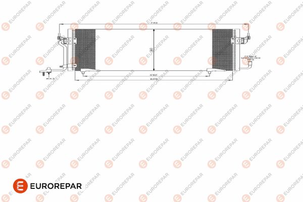 Kondensator, Klimaanlage EUROREPAR E163304