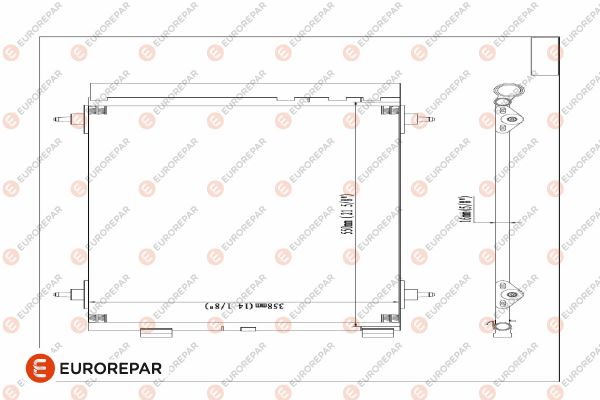 Kondensator, Klimaanlage EUROREPAR E163364