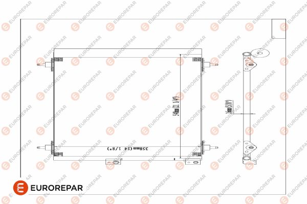 Kondensator, Klimaanlage EUROREPAR E163366