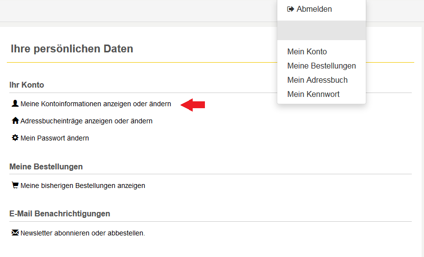 Daten verwalten