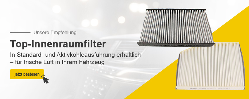 Unsere Empfehlung: Innenraumfilter & Aktivkohle Innenraumfilter