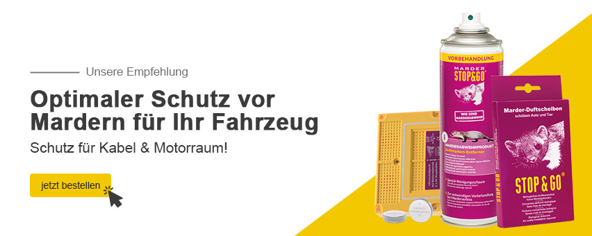 Unsere Empfehlung: Marderabwehr von Stop&Go